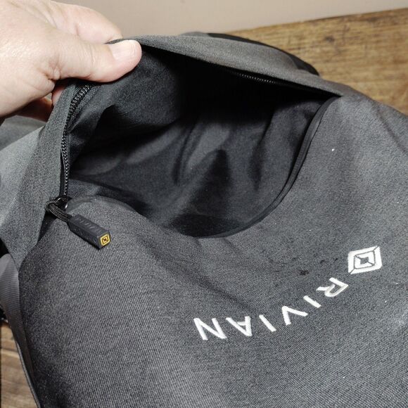 Rivian Backpack Laptop Padded Pockets Adjustable Straps Gray Black *READ - Picture 11 of 13